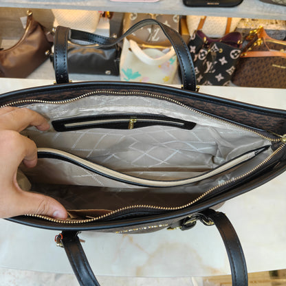 MK86 3 Partition Tote Bag - Coffee Black Colour