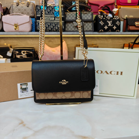 CH Klare Crossbody Signature Black Bag - Ultra Premium Double Box