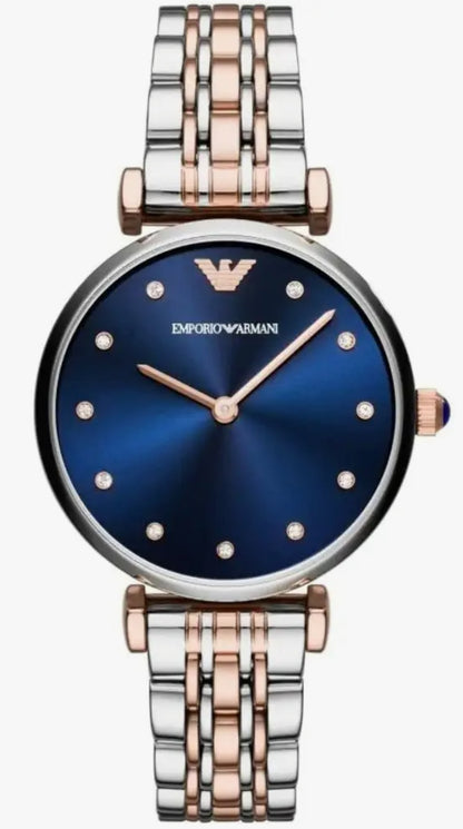 E A Analog Blue Dial Women's Watch