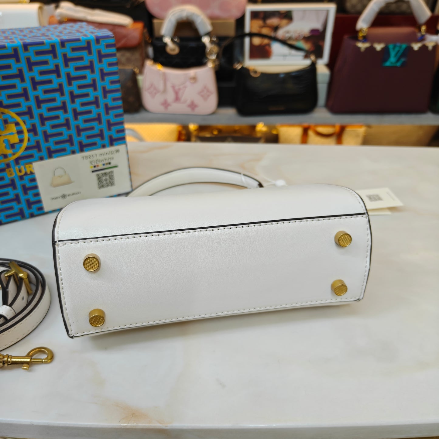 TB Mini Satchel - White