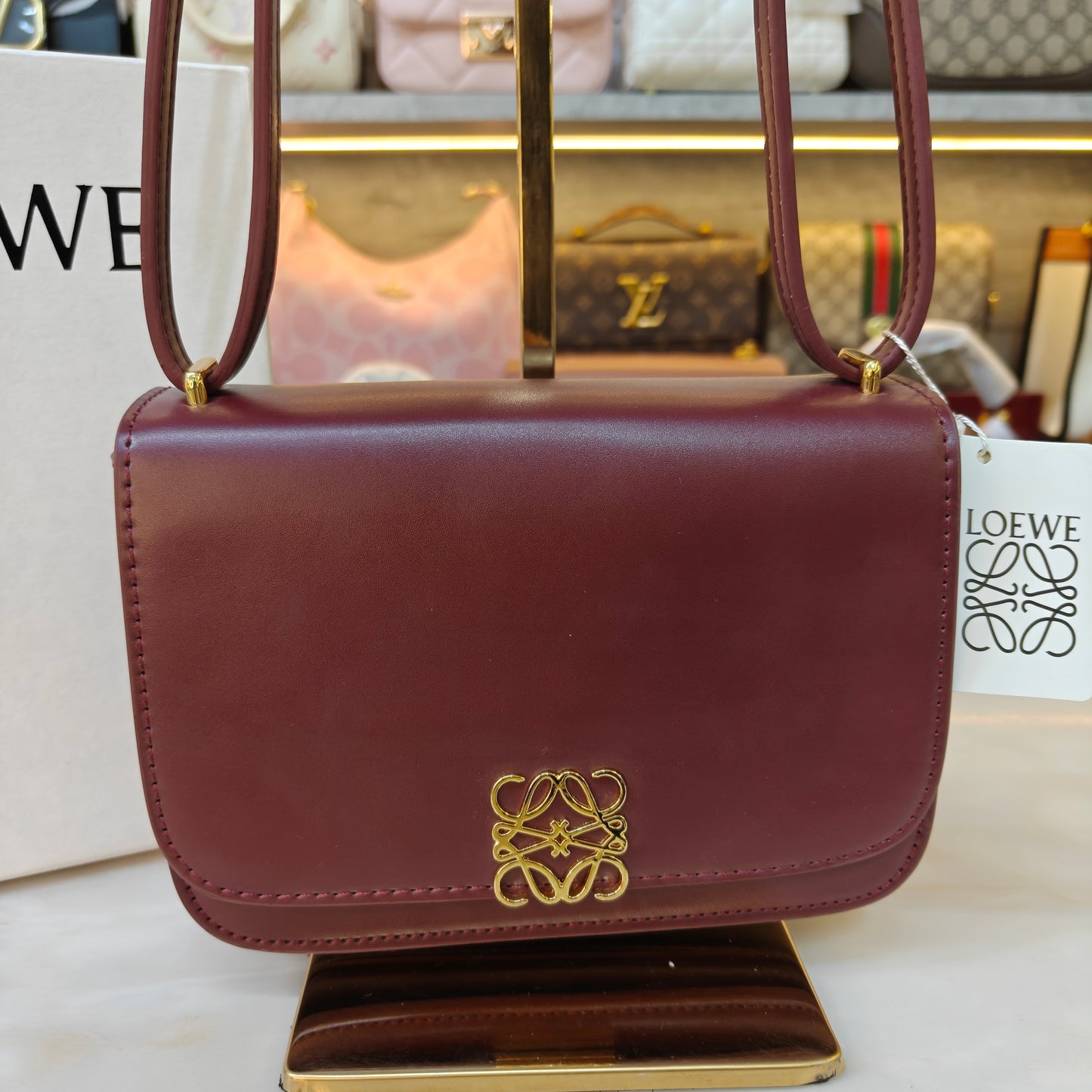 LW Goya Silk Handbag - Wine (Ultra Premium)