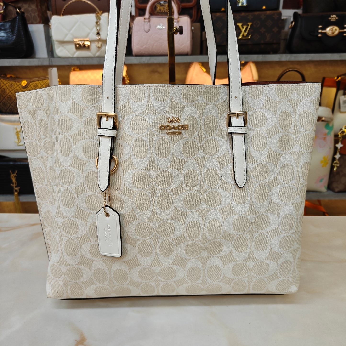 CH Mollie 3 Partition Tote Bag - White