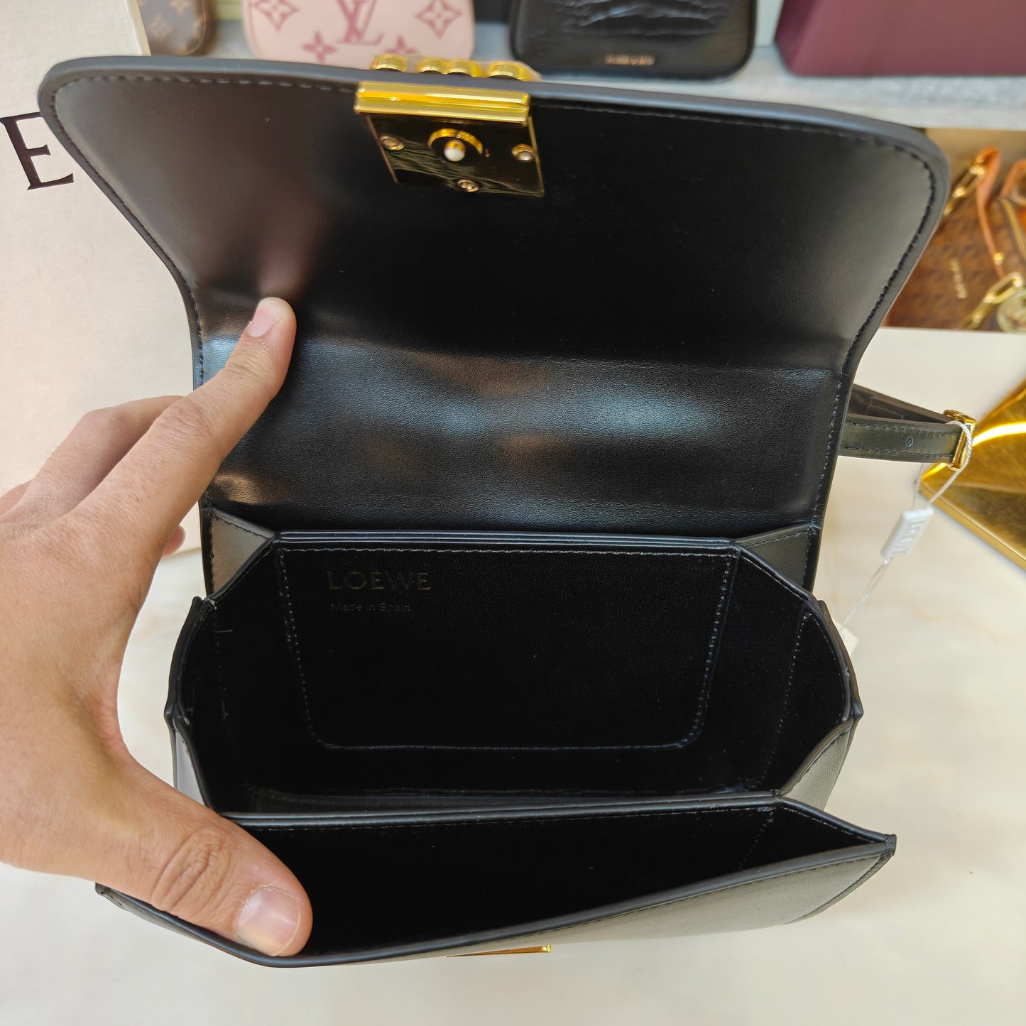 LW Goya Silk Handbag - Black (Ultra Premium)