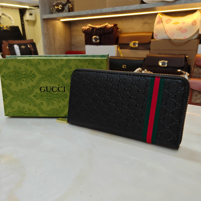 GG - Signature Black Long Wallet