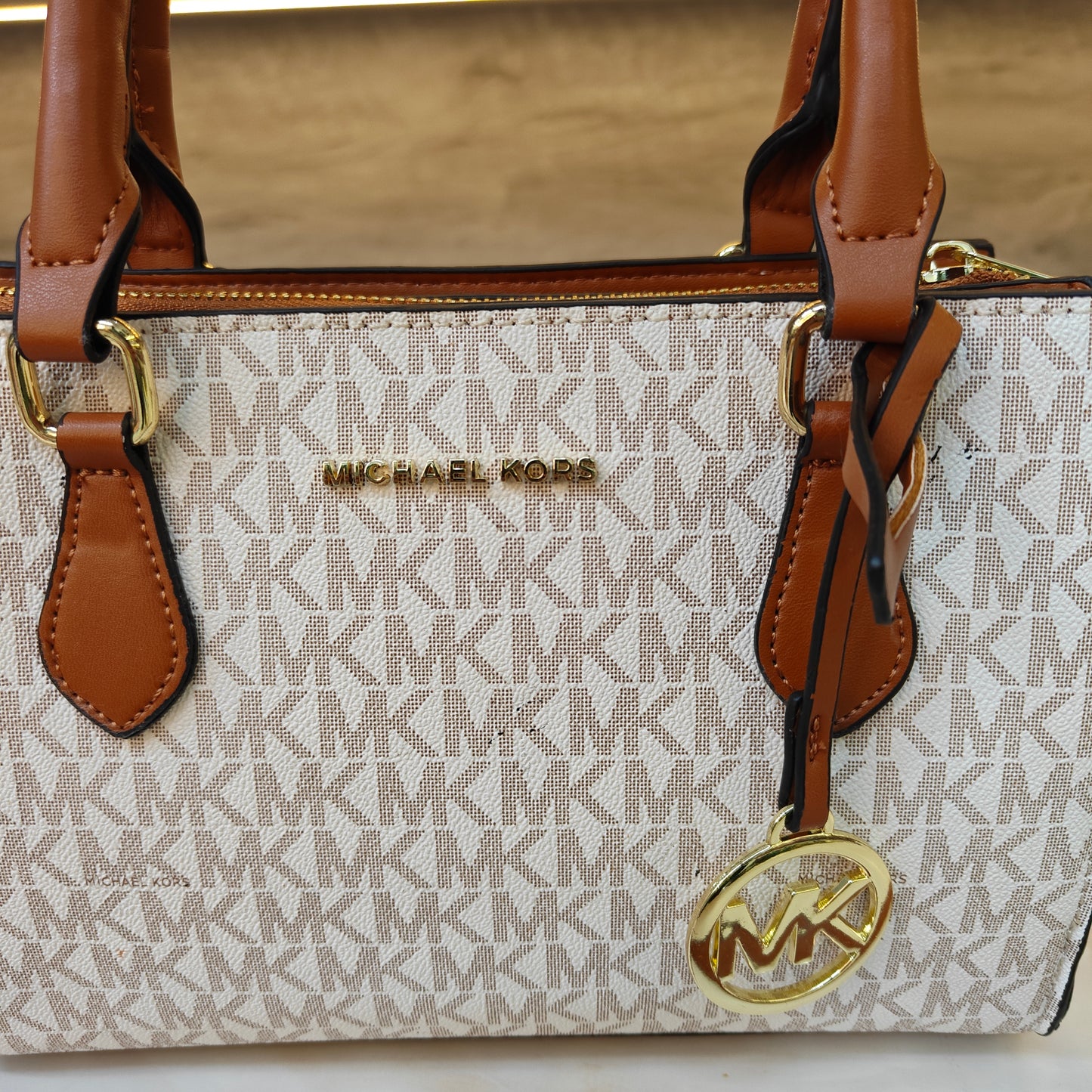 MK34 Satchel Bag (White Tan)