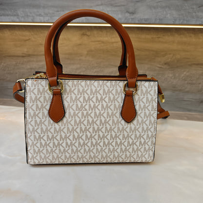 MK34 Satchel Bag (White Tan)