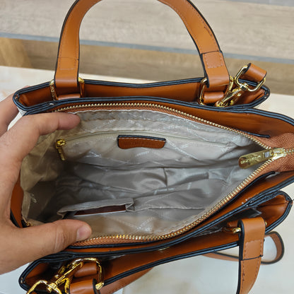 MK45 - Satchel Bag (Tan White)