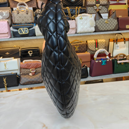 YSL9 Icare Hobo In Quilted Napa Black