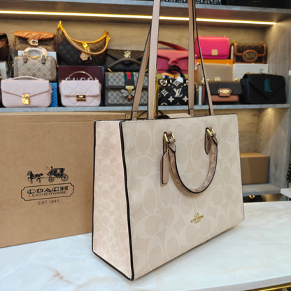 CH Maggie Tote Bag Ultra Premium with Box (Beige Monogram)