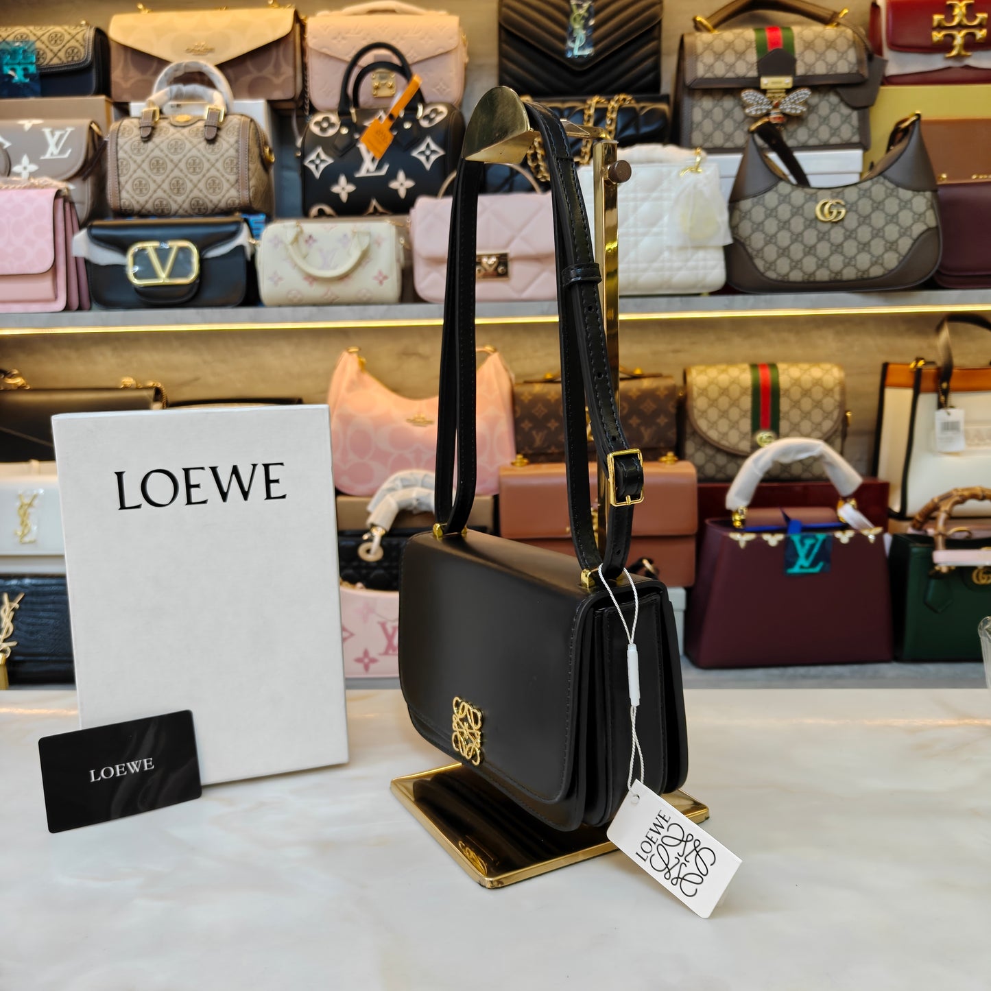 LW Goya Silk Handbag - Black (Ultra Premium)