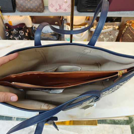 TB Perry T Monogram Triple Compartment - Blue