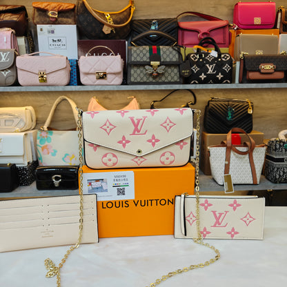 LV222 - Sling Pink White Monogram 3 in 1