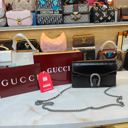 GG90 Diana Crossbody Double Box Packaging - Glossy Black Colour