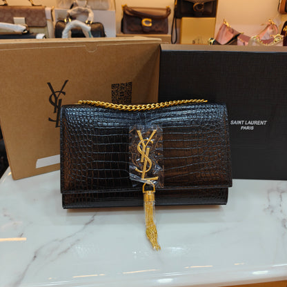 YSL Kate Croco - Black (Ultra Premium)