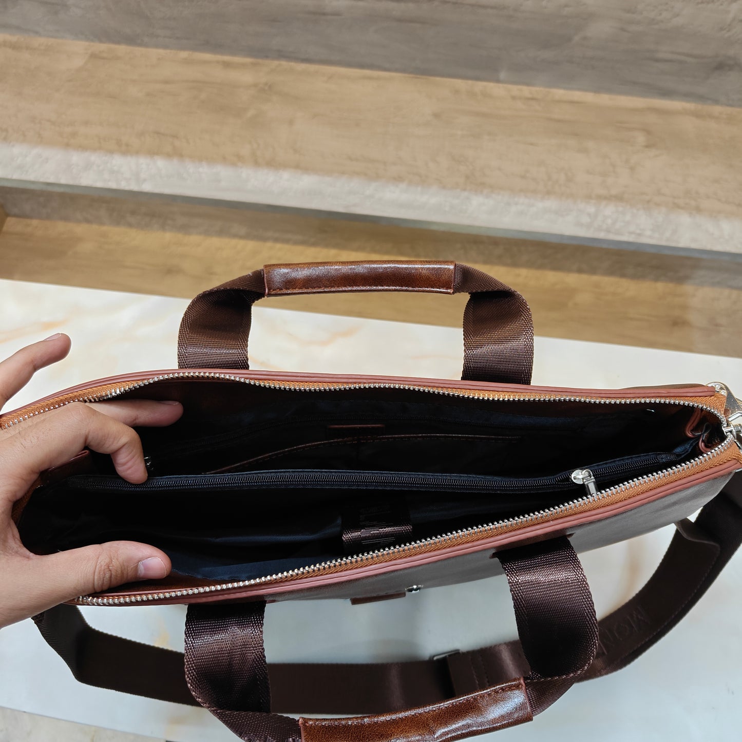 MB Laptop Bag - Brown Colour (Large)