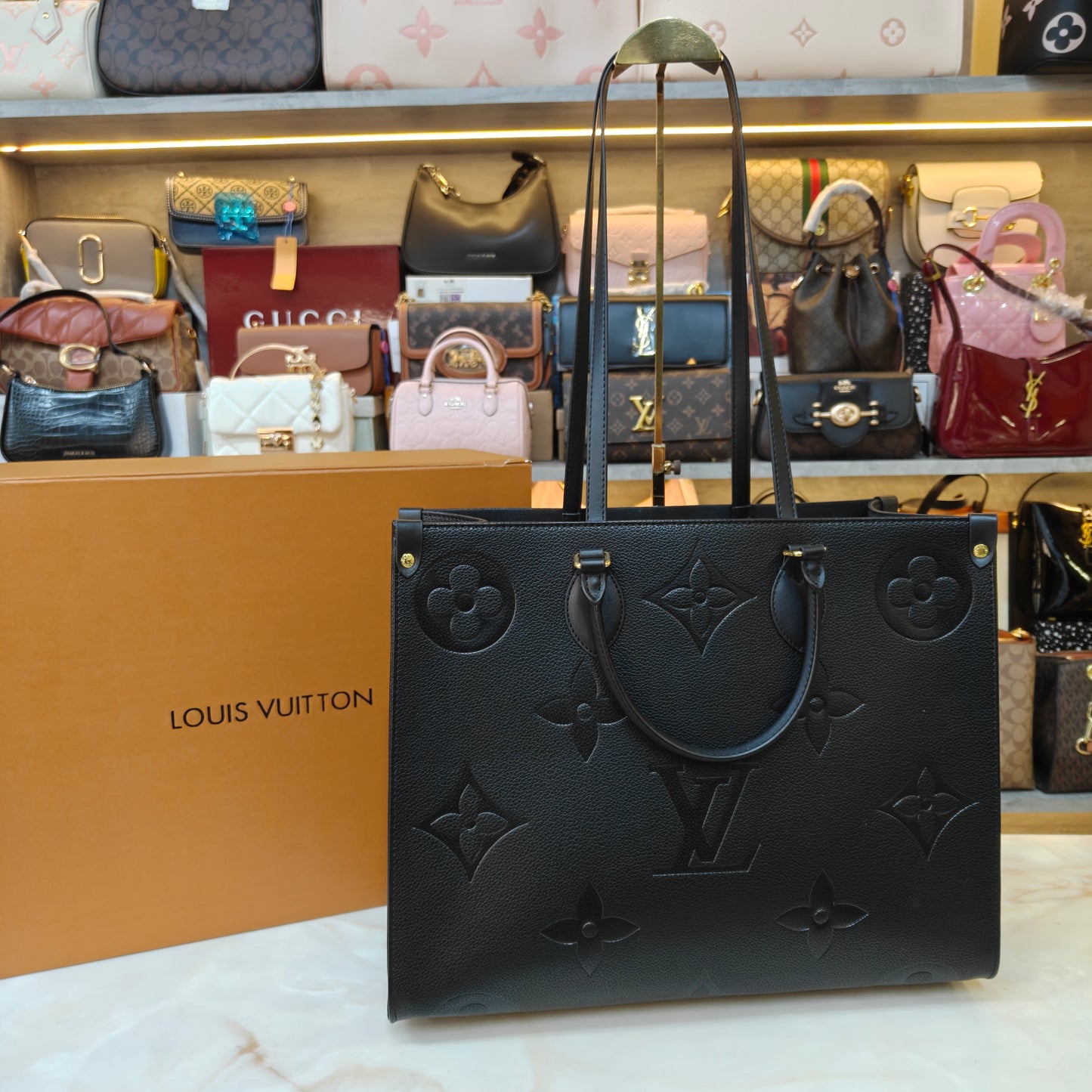 LVB 41cm OTG Large Tote Bag - Black (Double Box Ultra Premium)