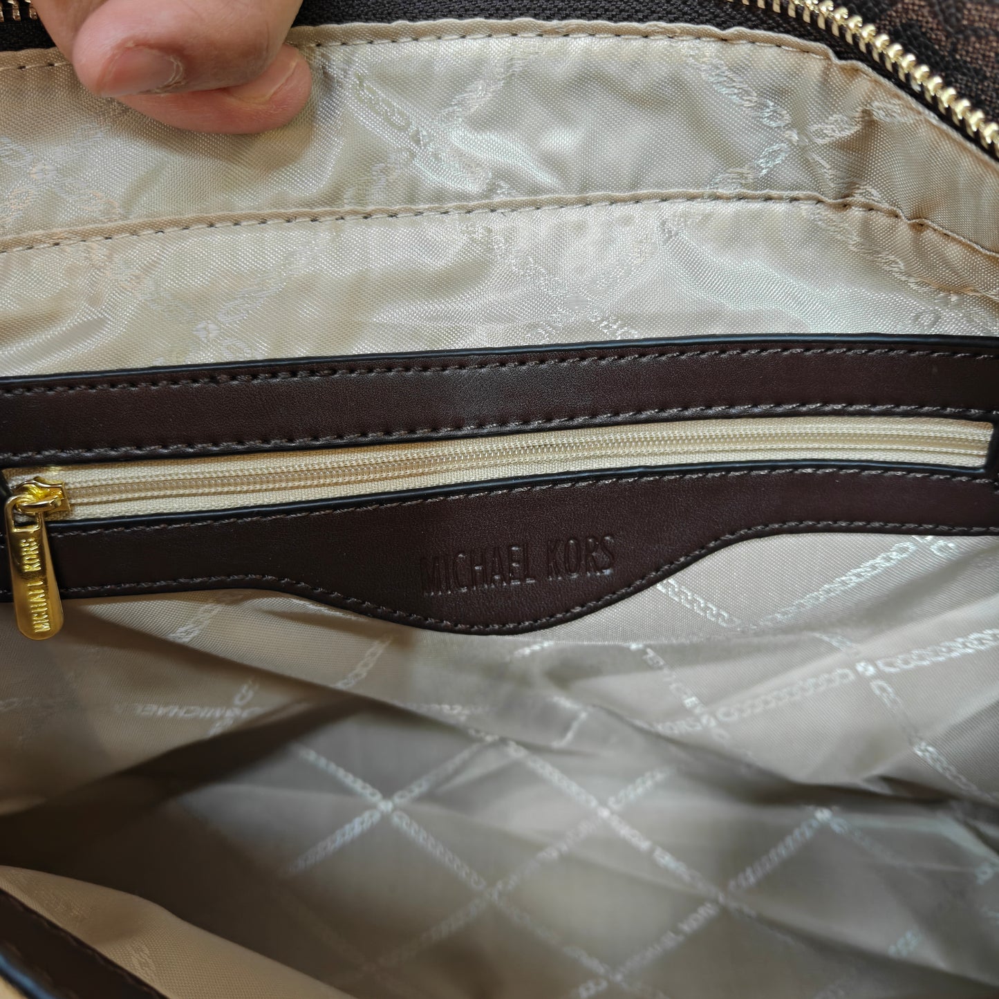 MK86 3 Partition Tote Bag - Coffee Colour