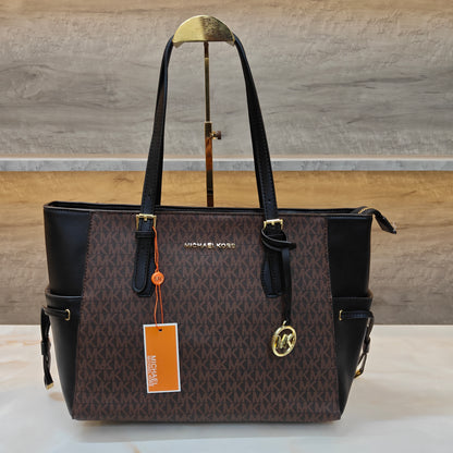 MK55 - 3 Partition Tote Bag (Large) ( Coffee Black Colour)