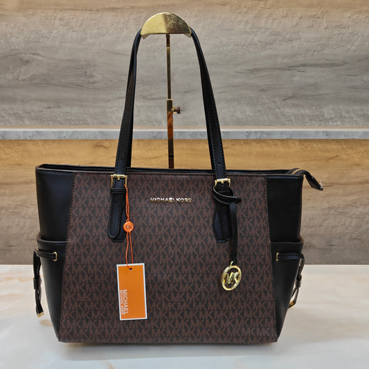MK55 - 3 Partition Tote Bag (Large) ( Coffee Black Colour)