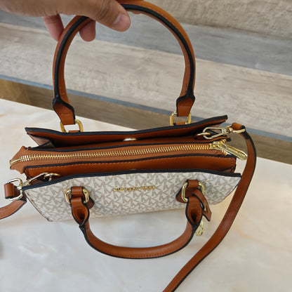 MK34 Satchel Bag (White Tan)