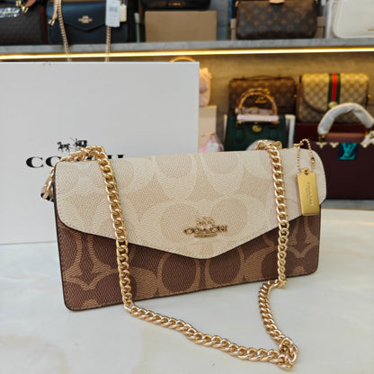 COCH Klare Envelope Sling/Shoulder Bag - Beige Apricot (Ultra Premium)