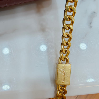 YSL Kate Croco - Wine (Ultra Premium)