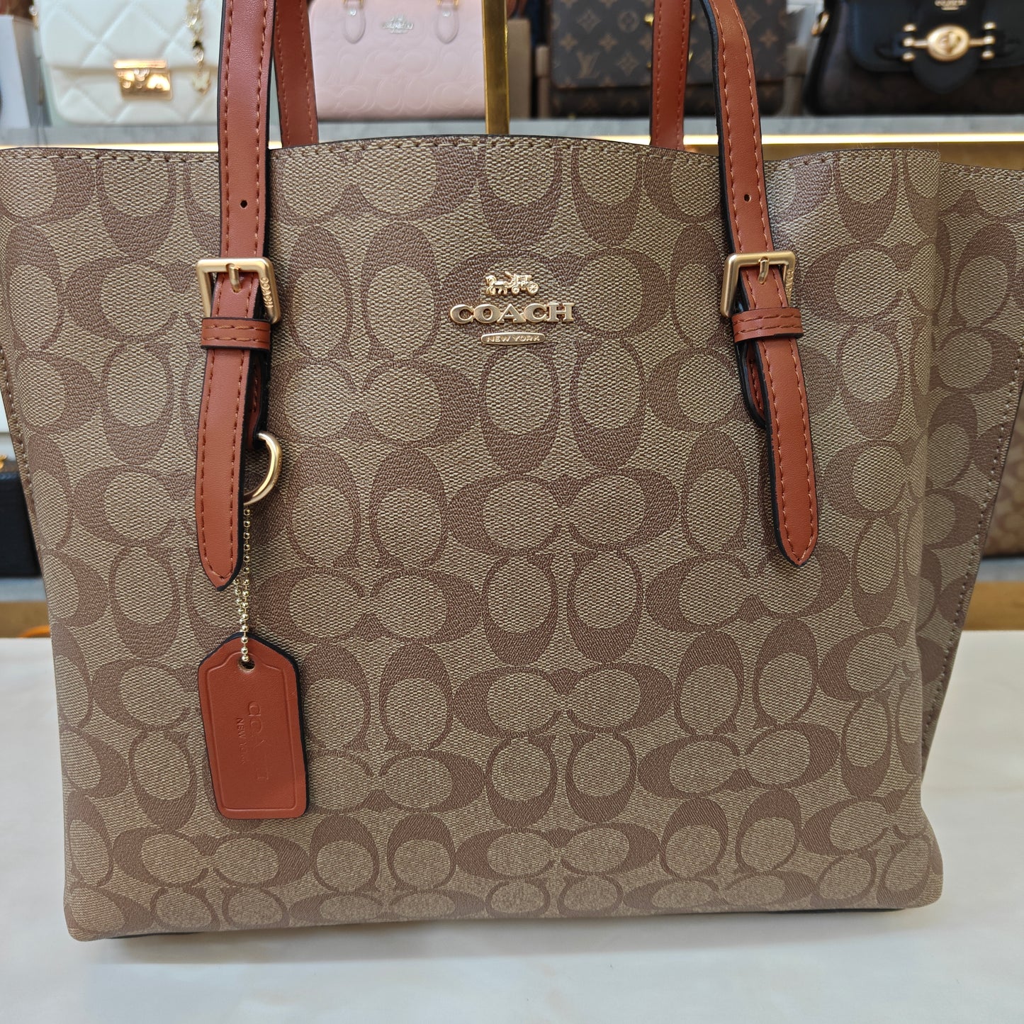 CH Mollie 3 Partition Tote Bag - Tan Apricot