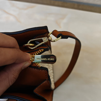 MK34 Satchel Bag (White Tan)