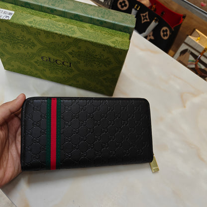 GG - Signature Black Long Wallet