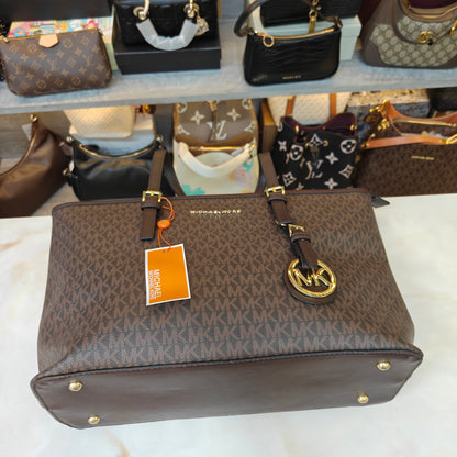 MK86 3 Partition Tote Bag - Coffee Colour