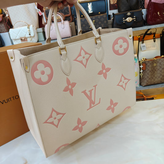 LVB 41cm OTG Large Tote Bag - Cream Pink (Double Box Ultra Premium)