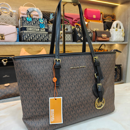 MK86 3 Partition Tote Bag - Coffee Black Colour