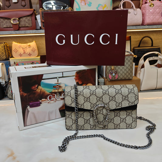 GG Diana Crossbody Bag (Double Box Packaging) - Black Trim