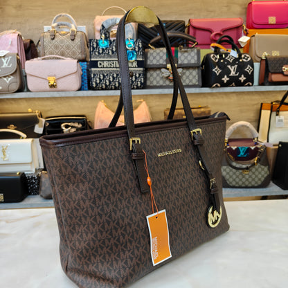 MK86 3 Partition Tote Bag - Coffee Colour