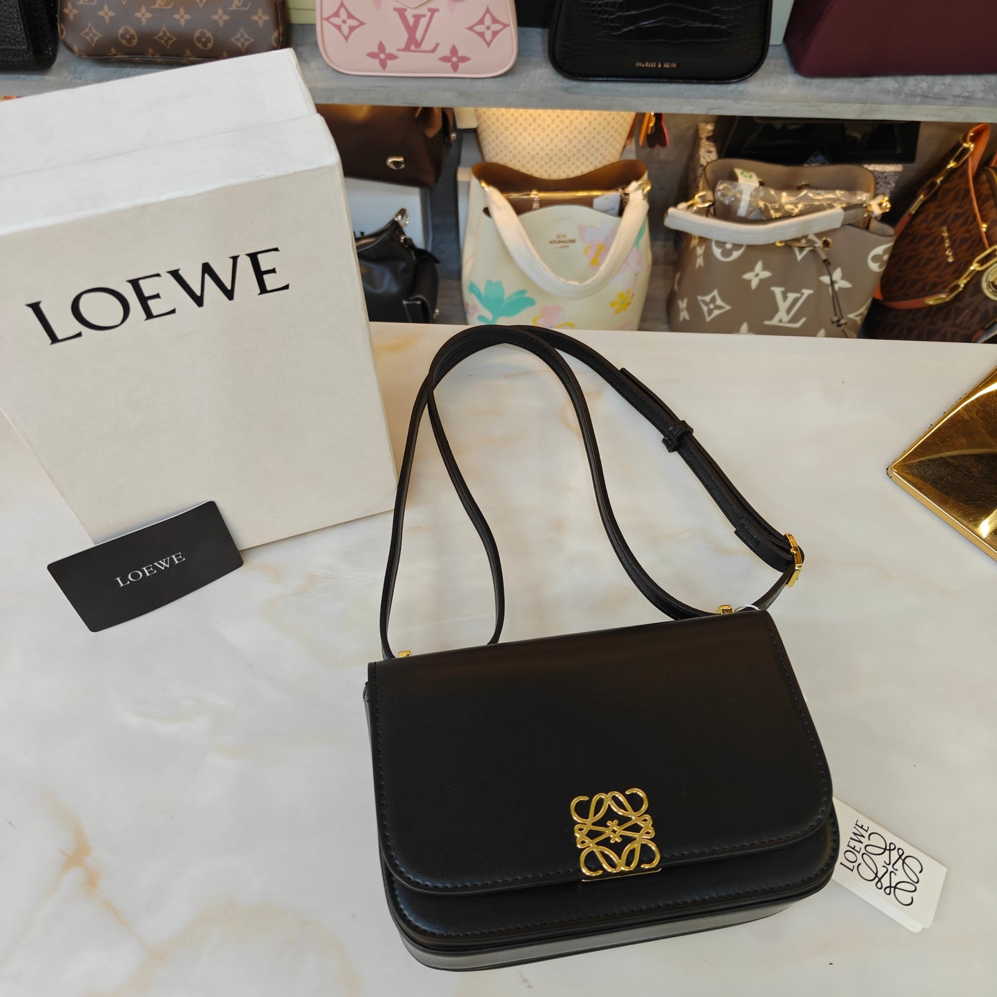 LW Goya Silk Handbag - Black (Ultra Premium)
