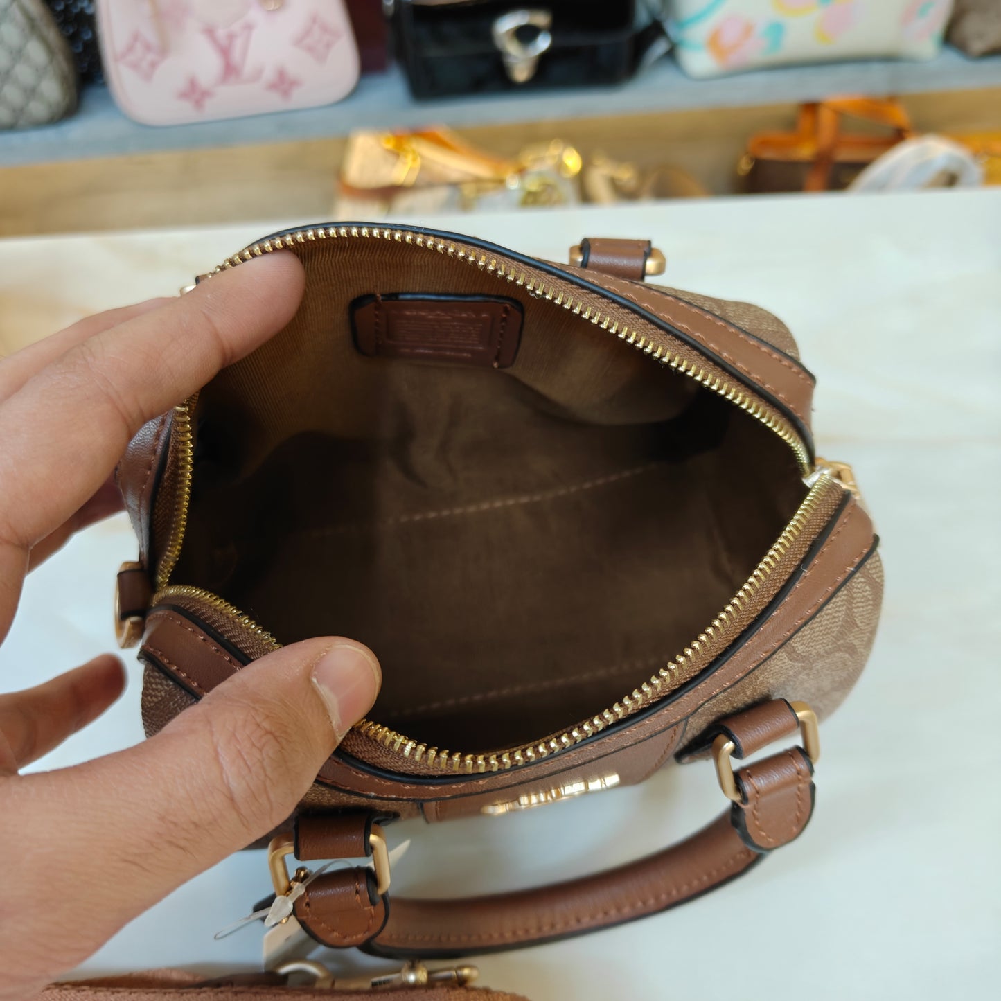 CH Speedy Crossbody Satchel - Tan Apricot