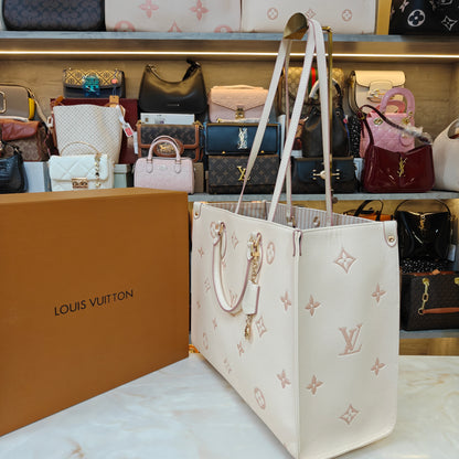 LVB 41cm OTG Large Tote Bag - Cream Pink (Double Box Ultra Premium)