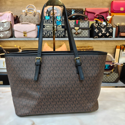 MK86 3 Partition Tote Bag - Coffee Black Colour