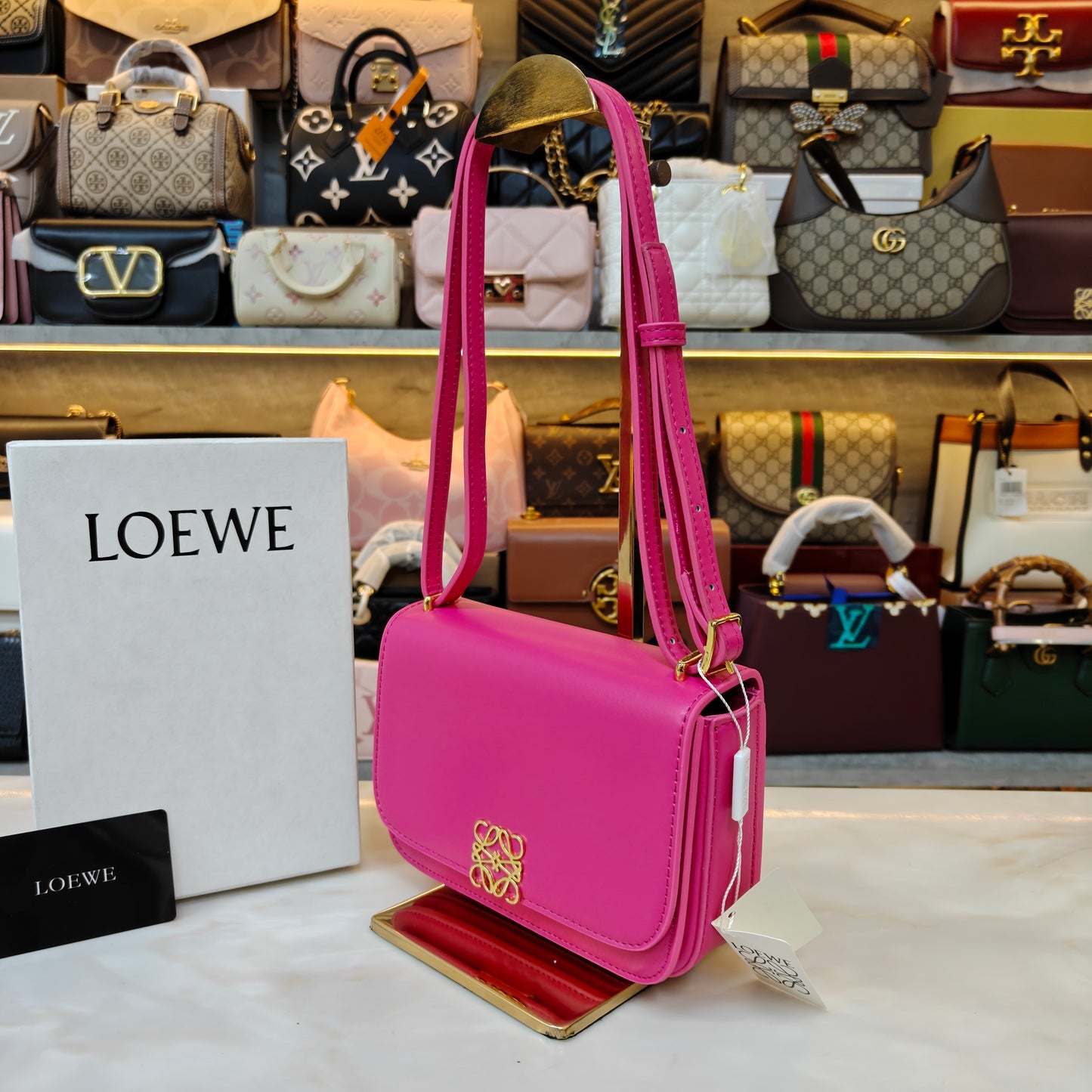 LW Goya Silk Handbag - Hot Pink (Ultra Premium)