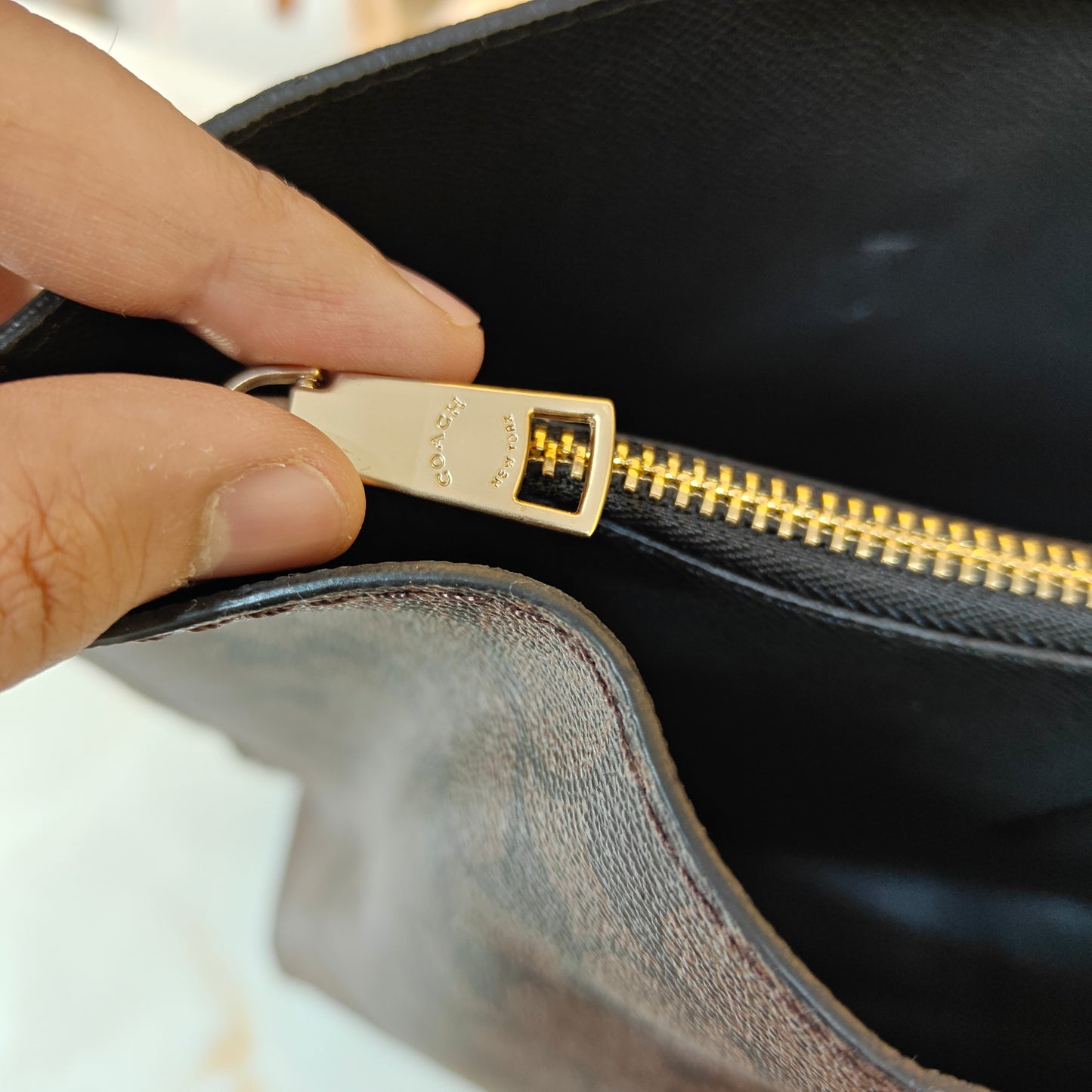 CH Mollie 3 Partition Tote Bag - Coffee