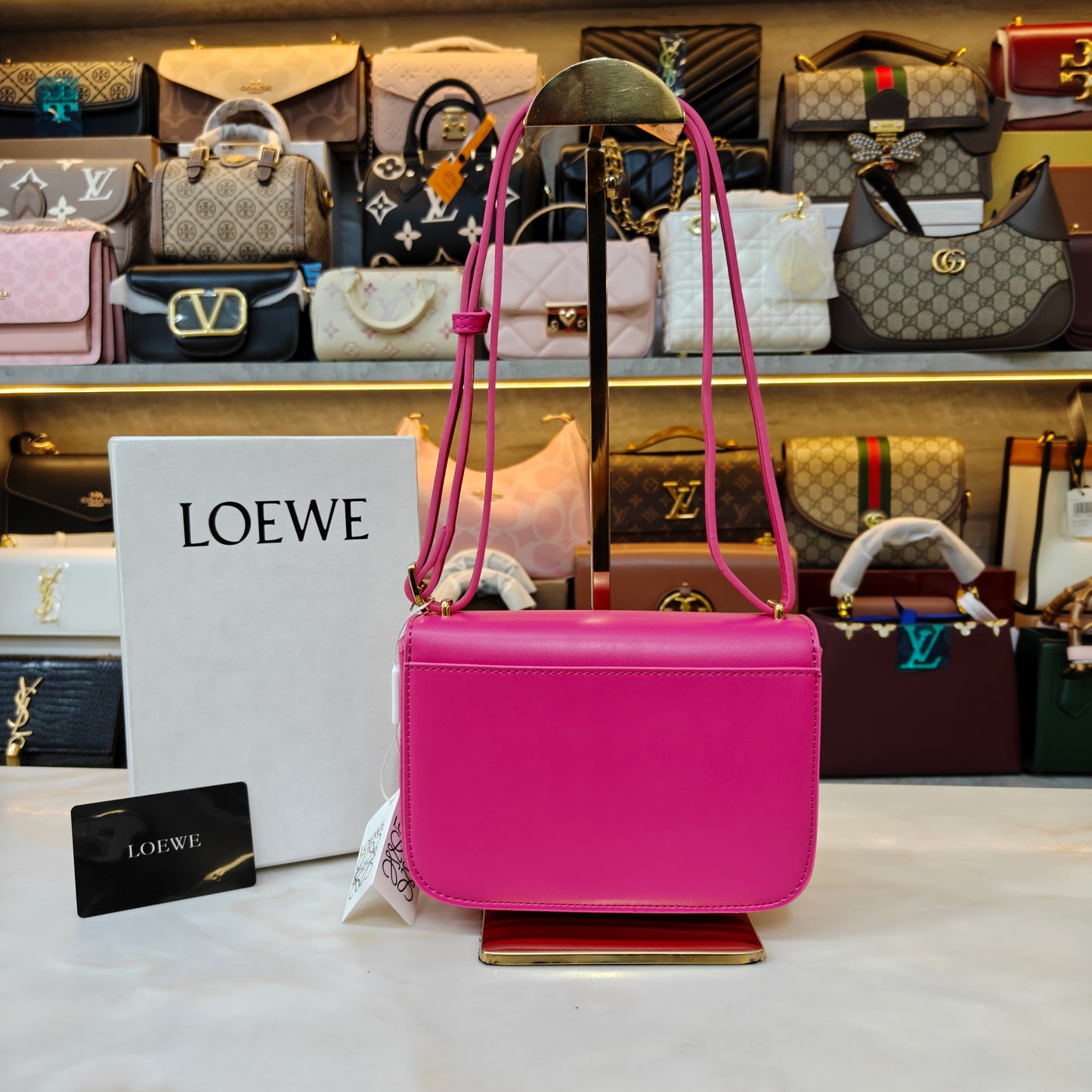 LW Goya Silk Handbag - Hot Pink (Ultra Premium)