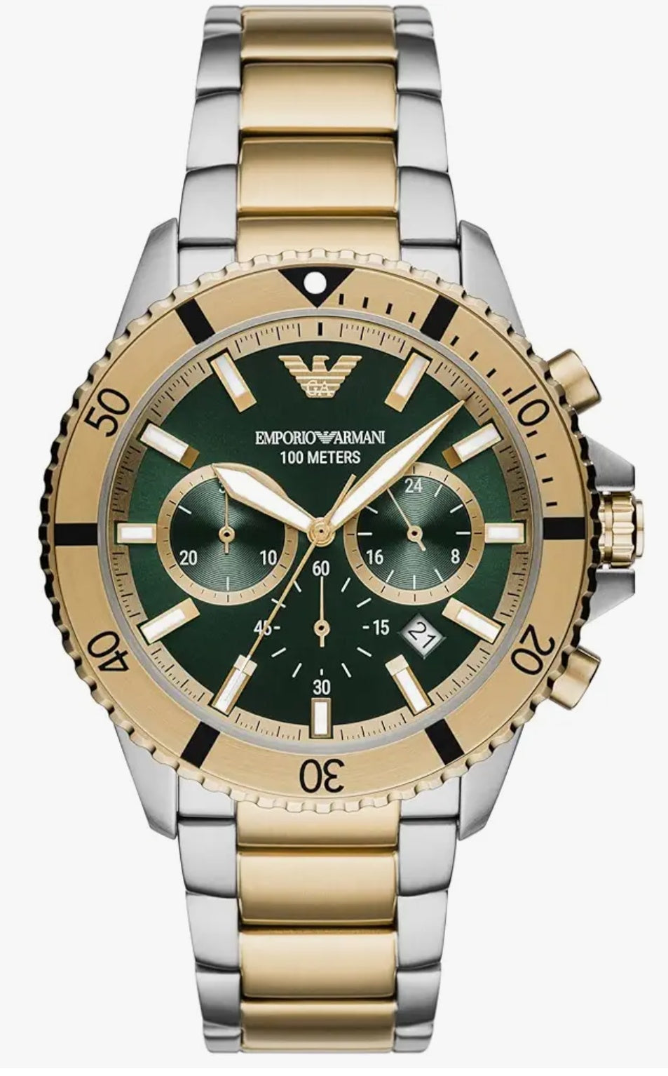 EA Stainless Steel Analog Green Dial Men's Watch