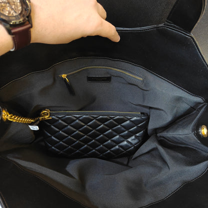 YSL Maxi Shopping Bag (Black) (Without Box)