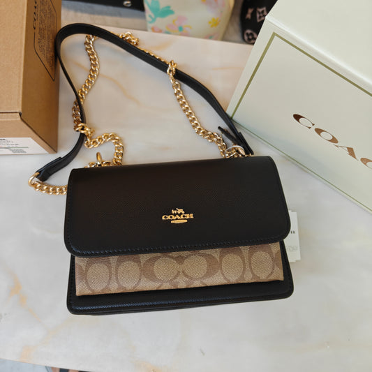 CH Klare Crossbody Signature Black Bag - Ultra Premium Double Box