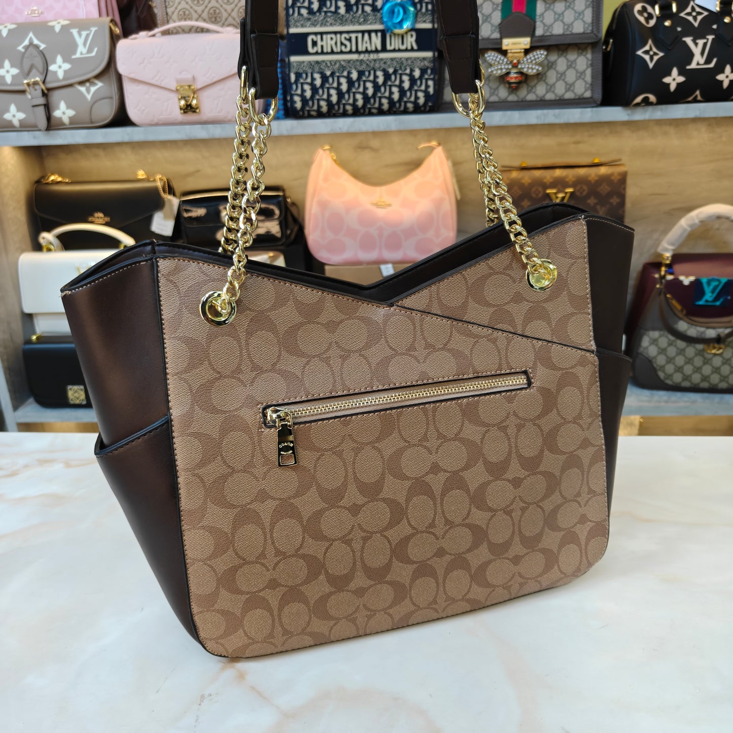 CH Tote Bag Ultra Premium - Coffee Apricot