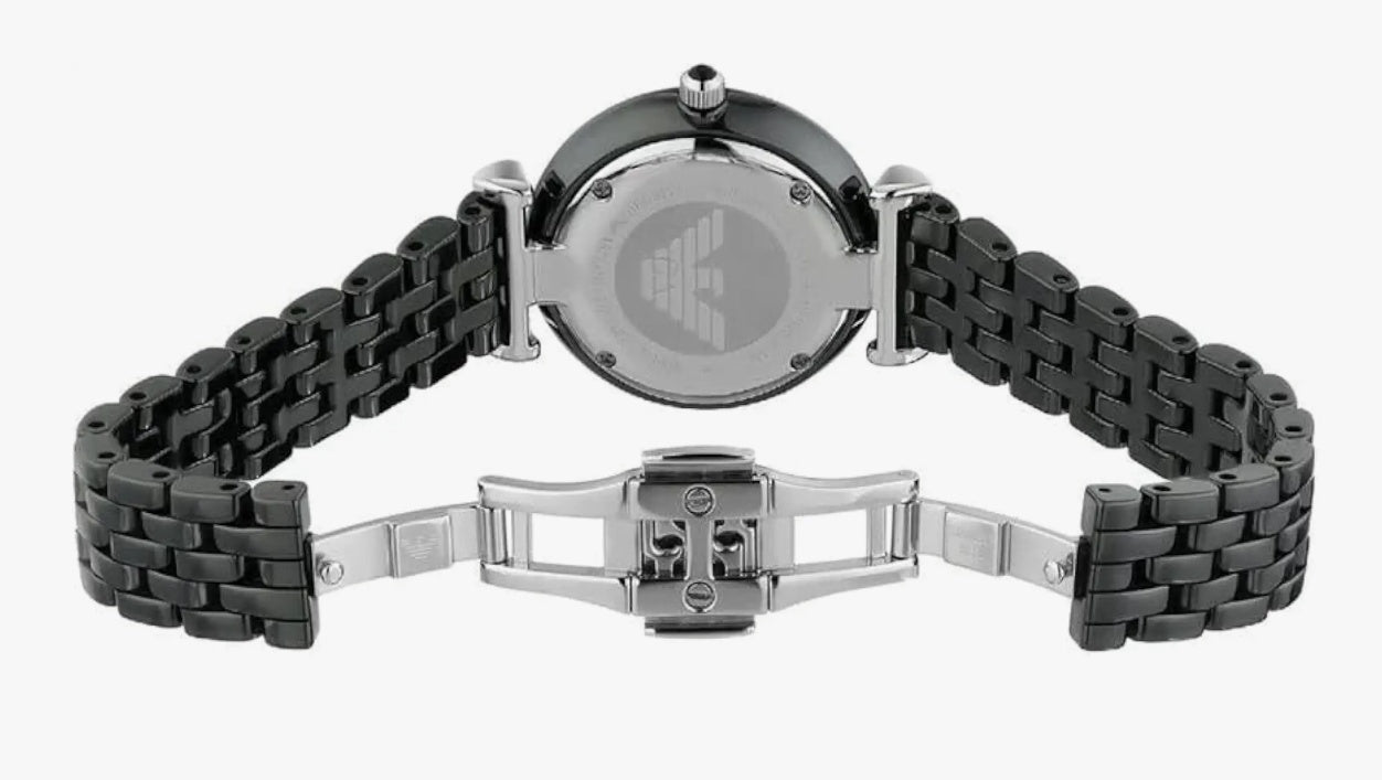 E A Analog Black Dial Women's Watch