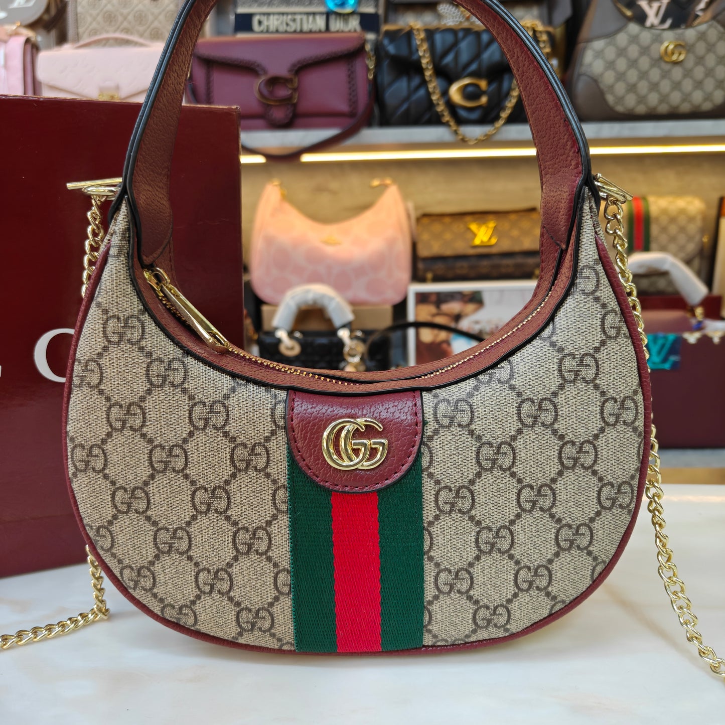 GG Ophidia Shoulder Bag (Ultra Premium (Wine Addition)