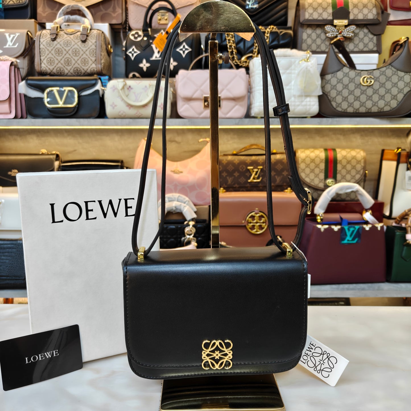 LW Goya Silk Handbag - Black (Ultra Premium)