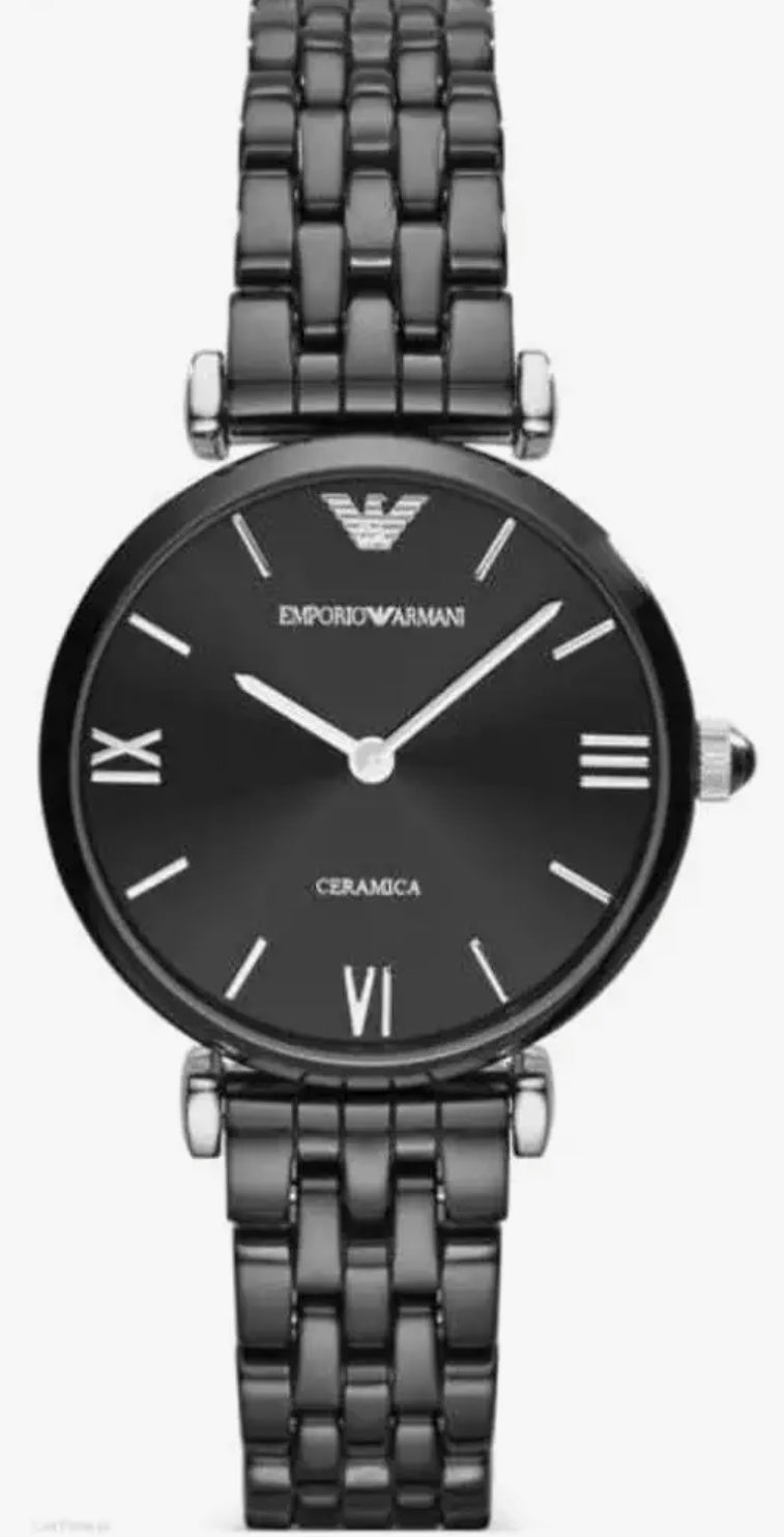E A Analog Black Dial Women's Watch