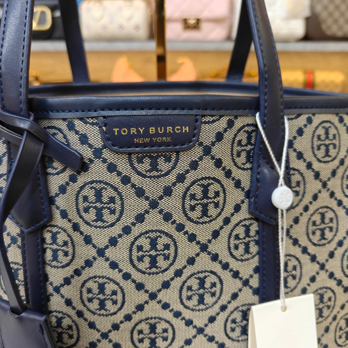 TB Perry T Monogram Triple Compartment - Blue